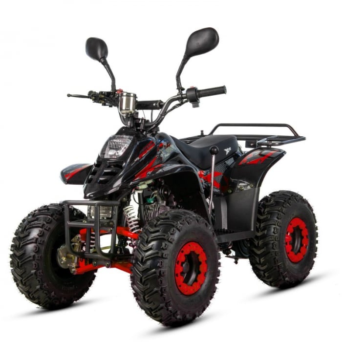 Atv copii XTR 001 big foot, roti 7 inch, 125cc, 4 timpi, 1+1, culoare negru rosu