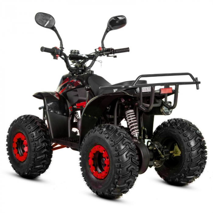 Atv copii XTR 001 big foot, roti 7 inch, 125cc, 4 timpi, 1+1, culoare negru/rosu [3]
