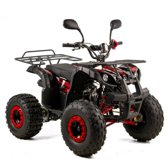 Atv copii XTR 006 Phyton, roti 8 inch, 125cc, 4 timpi, 1+1, pornire electrica, culoare negru rosu