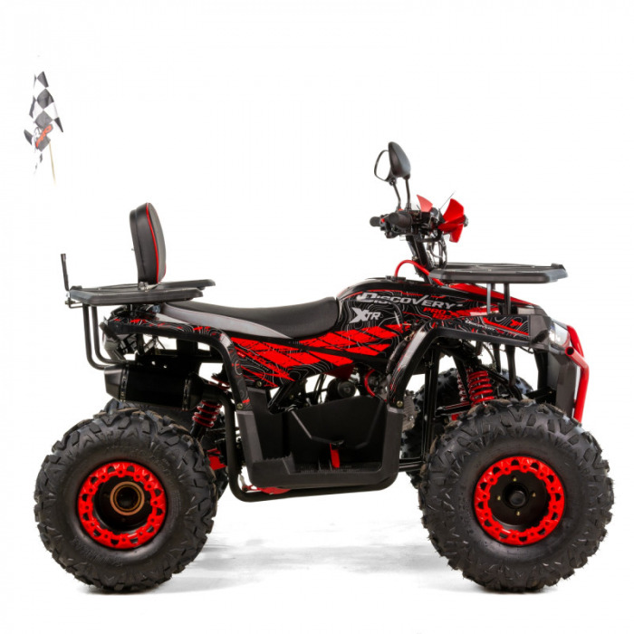 Atv copii XTR 018/8 Pro Discovery, roti 8 inch, 125cc, 4 timpi, 1+1, pornire electrica, culoare negru/rosu [2]