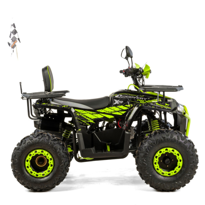 Atv copii XTR 018/8 Pro Discovery, roti 8 inch, 125cc, 4 timpi, 3+1, pornire electrica, culoare negru/verde [5]
