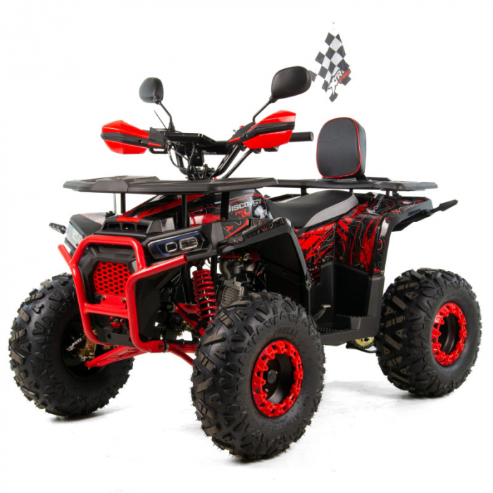 Atv copii XTR 018/8 Pro Discovery, roti 8 inch, 125cc, 4 timpi, 1+1, pornire electrica, culoare negru/rosu [6]