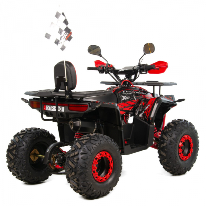 Atv copii XTR 018/8 Pro Discovery, roti 8 inch, 125cc, 4 timpi, 1+1, pornire electrica, culoare negru/rosu [3]