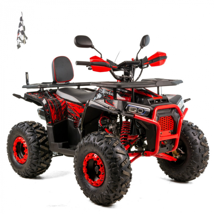 Atv copii XTR 018 8 Pro Discovery, roti 8 inch, 125cc, 4 timpi, 3+1, pornire electrica, culoare negru rosu