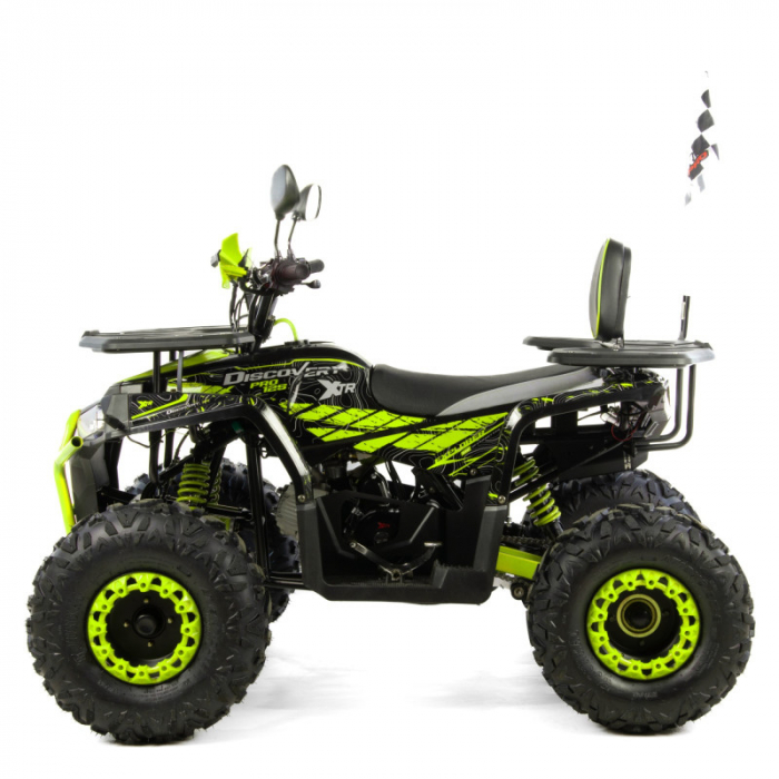 Atv copii XTR 018/8 Pro Discovery, roti 8 inch, 125cc, 4 timpi, 1+1, pornire electrica, culoare negru/verde [5]