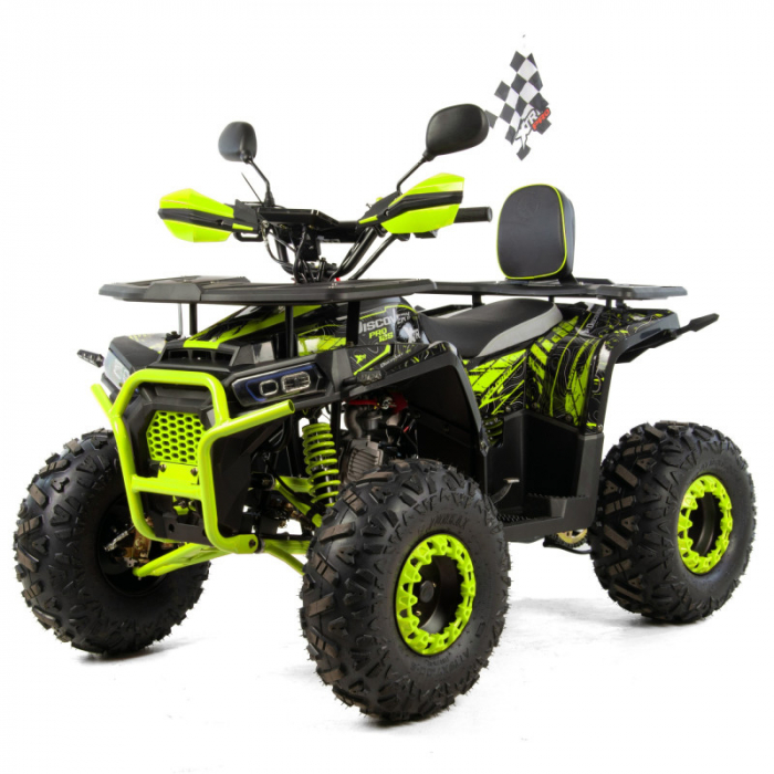 Atv copii XTR 018/8 Pro Discovery, roti 8 inch, 125cc, 4 timpi, 1+1, pornire electrica, culoare negru/verde [6]