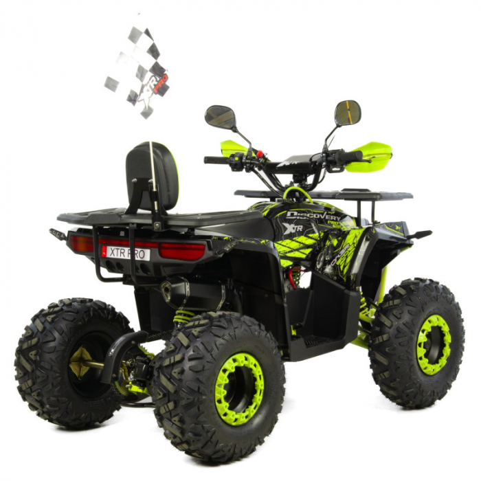 Atv copii XTR 018/8 Pro Discovery, roti 8 inch, 125cc, 4 timpi, 1+1, pornire electrica, culoare negru/verde [3]