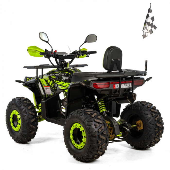 Atv copii XTR 018/8 Pro Discovery, roti 8 inch, 125cc, 4 timpi, 1+1, pornire electrica, culoare negru/verde [4]