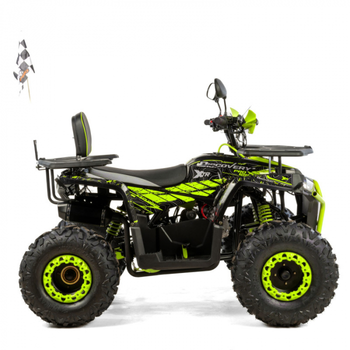 Atv copii XTR 018/8 Pro Discovery, roti 8 inch, 125cc, 4 timpi, 1+1, pornire electrica, culoare negru/verde [2]