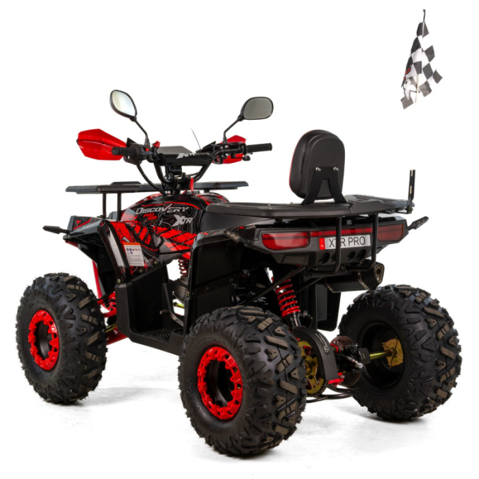 Atv copii XTR 018/8 Pro Discovery, roti 8 inch, 125cc, 4 timpi, 3+1, pornire electrica, culoare negru/rosu [3]