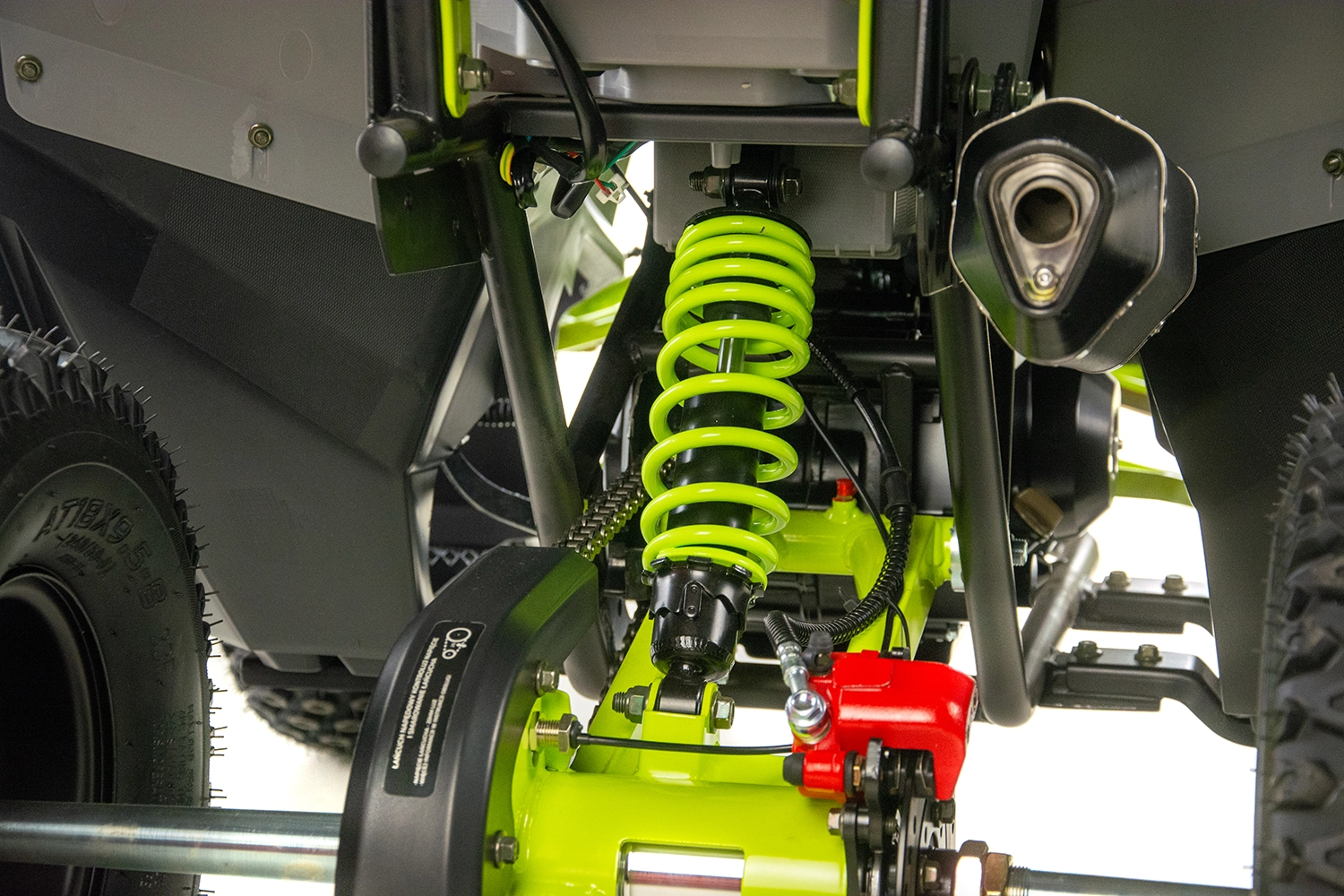 ATV copii XTR 022 ProShark 125cc, 8 inch, 1+1 viteze, pornire electrică, gri-lime [20]