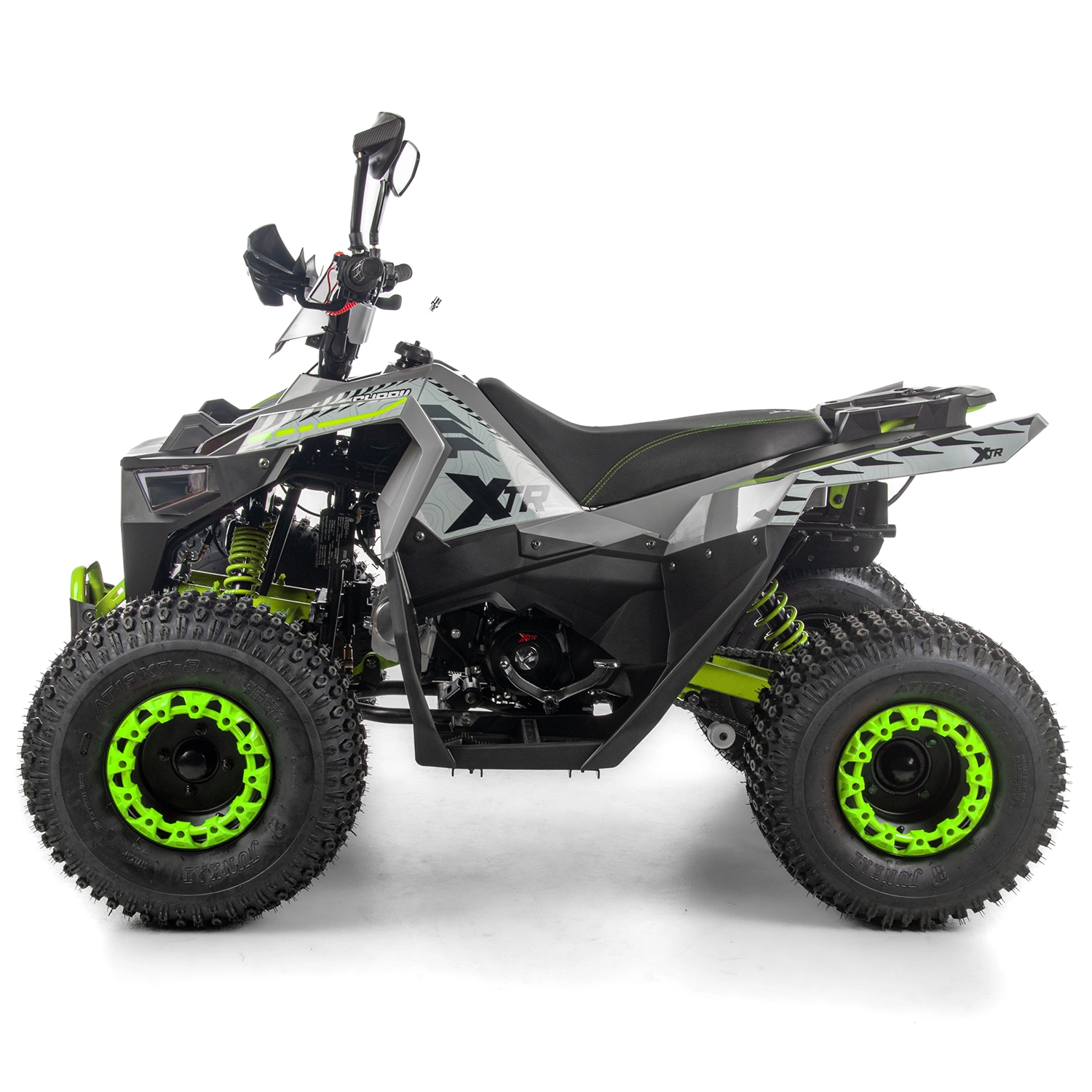 ATV copii XTR 022 ProShark 125cc, 8 inch, 1+1 viteze, pornire electrică, gri-lime [5]