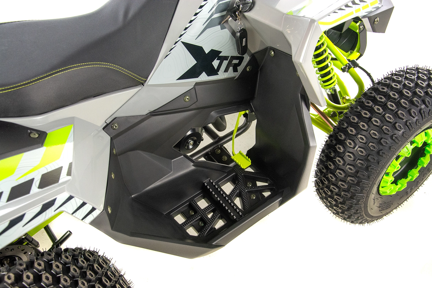 ATV copii XTR 022 ProShark 125cc, 8 inch, 1+1 viteze, pornire electrică, gri-lime [16]