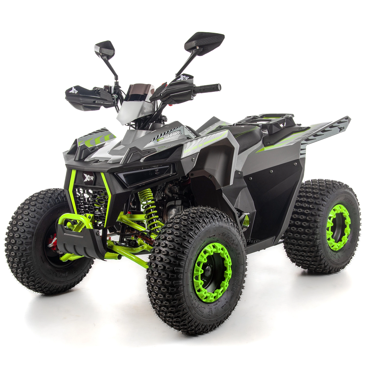 ATV copii XTR 022 ProShark 125cc, 8 inch, 1+1 viteze, pornire electrică, gri-lime [2]