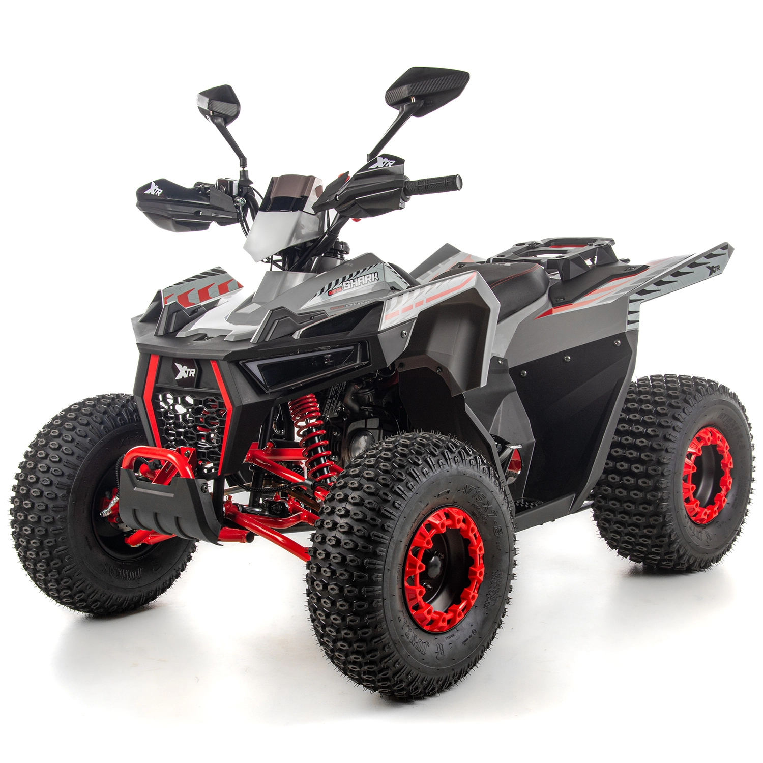 ATV copii XTR 022 ProShark 125cc, 8 inch, 1+1 viteze, pornire electrică, gri-rosu [6]