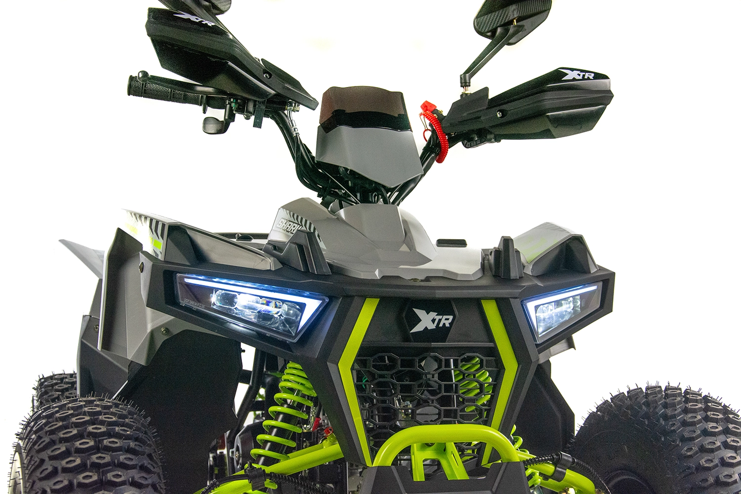 ATV copii XTR 022 ProShark 125cc, 8 inch, 3+1 viteze, pornire electrică, gri-lime [15]