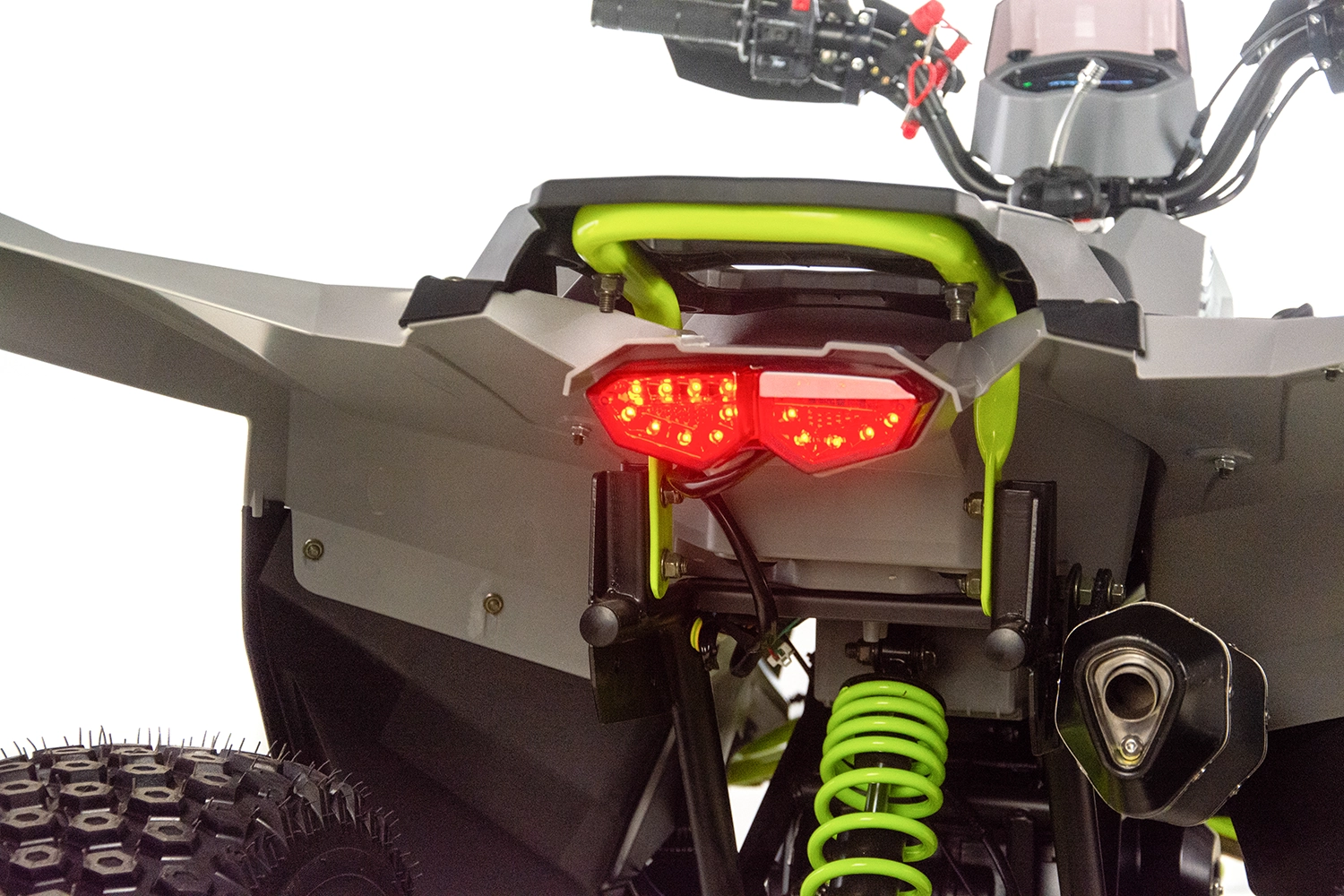 ATV copii XTR 022 ProShark 125cc, 8 inch, 3+1 viteze, pornire electrică, gri-rosu [23]