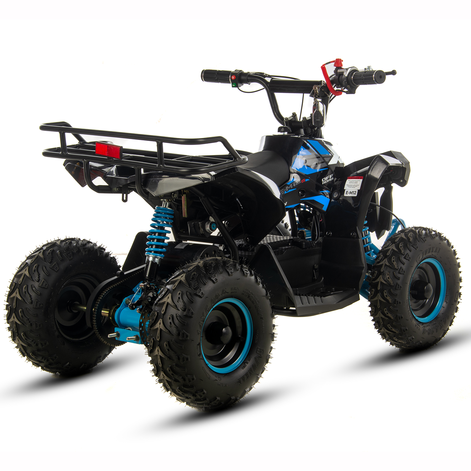 Atv electric copii XTR E-M12-6S 1000W, culoare negru/albastru [6]