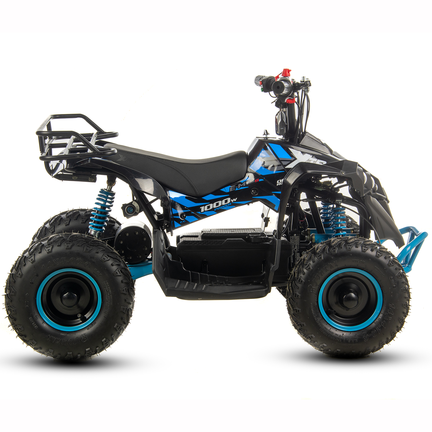 Atv electric copii XTR E-M12-6S 1000W, culoare negru/albastru [2]