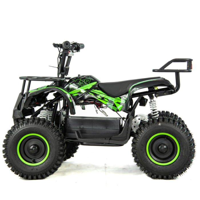 Atv electric copii XTR E-M7 1000W, culoare negru/lime [2]