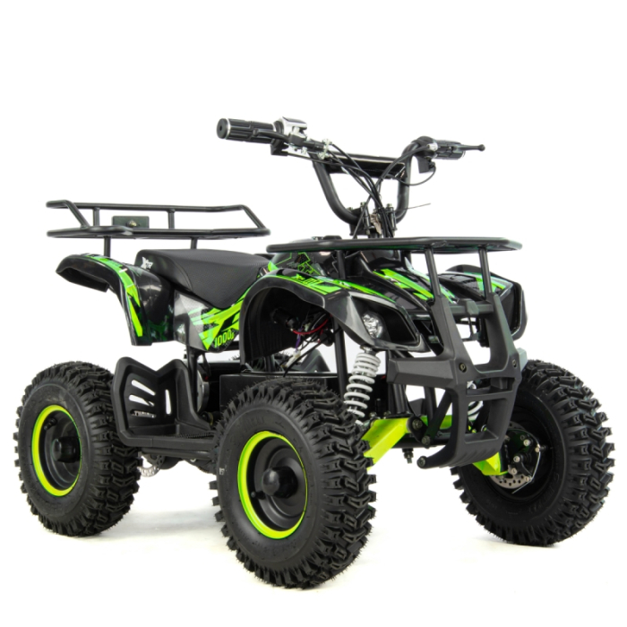 Atv electric copii XTR E-M7 1000W, culoare negru/lime [6]