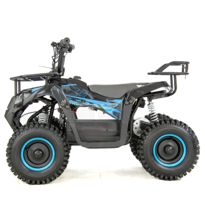 Atv electric copii XTR E-M9 1000W, culoare negru/albastru [2]