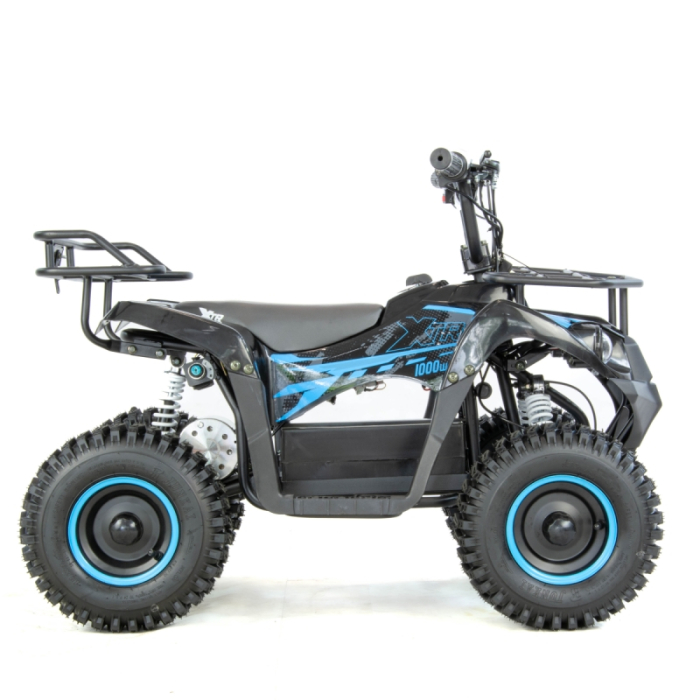 Atv electric copii XTR E-M9 1000W, culoare negru/albastru [5]