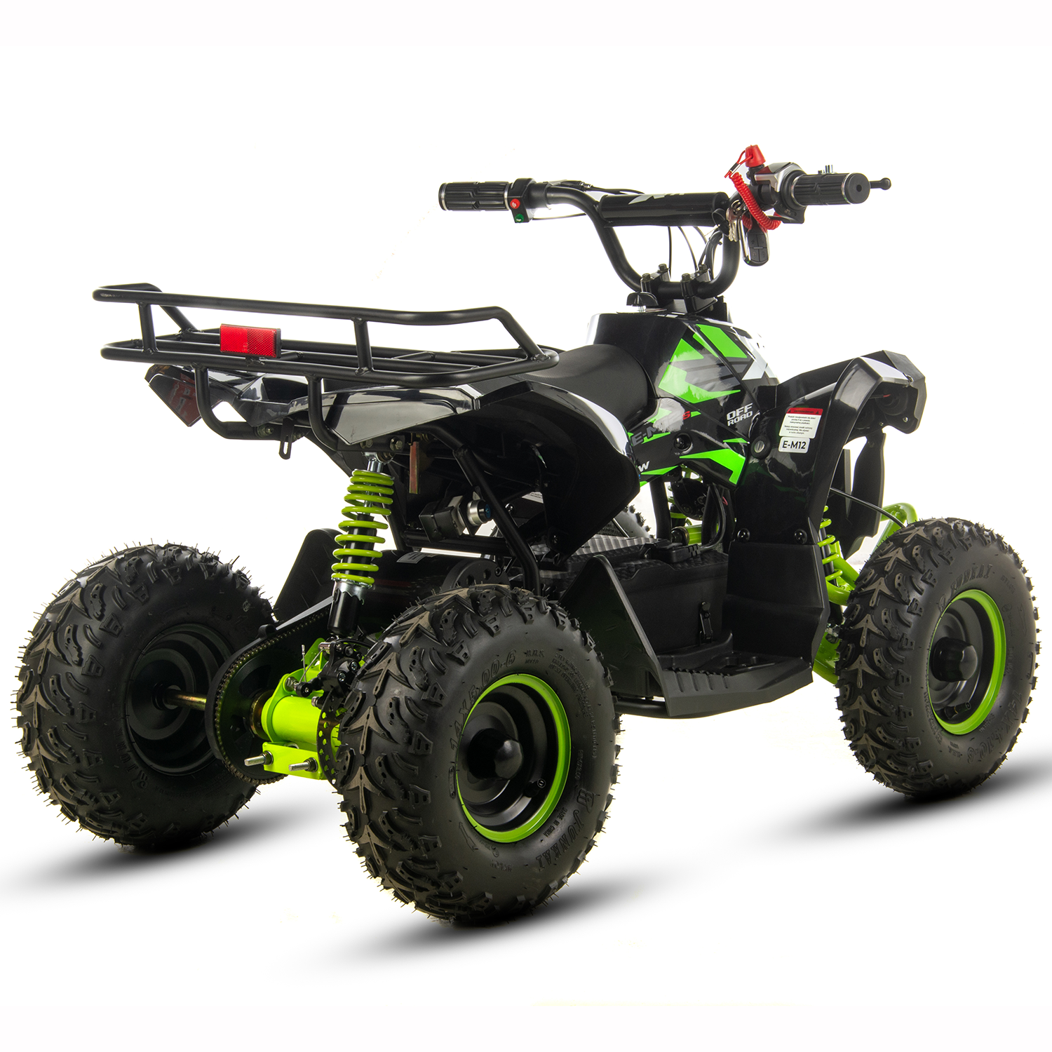 Atv electric copii XTR E-M12-6S 1000W, culoare negru/verde [6]