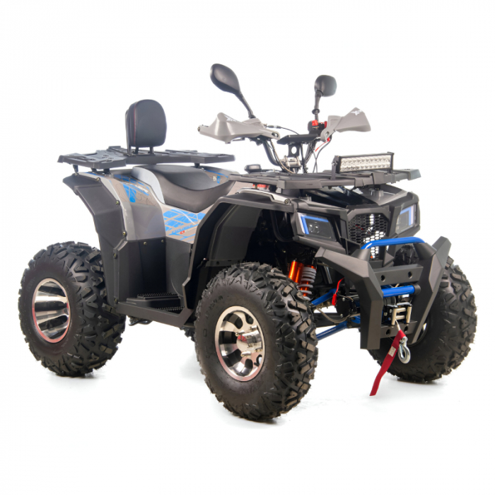 ATV XTR Pro Farmer 019, roti 10 inch, 250cc, 1+1 viteze, jante de aluminu, culoare gri albastru