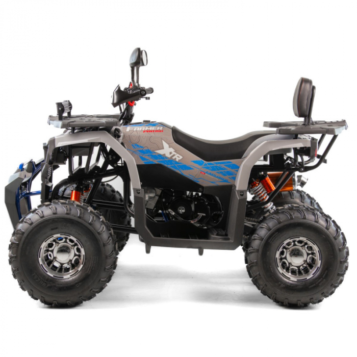 ATV XTR Pro Farmer 019, roti 8 inch, 150cc, 3+1 viteze, jante de aluminu, culoare gri/albastru [5]