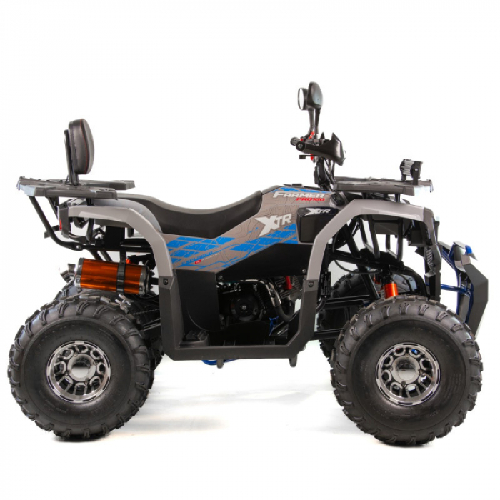 ATV XTR Pro Farmer 019, roti 8 inch, 150cc, 3+1 viteze, jante de aluminu, culoare gri/albastru [2]