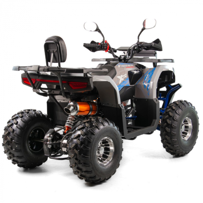 ATV XTR Pro Farmer 019, roti 8 inch, 150cc, 3+1 viteze, jante de aluminu, culoare gri/albastru [3]