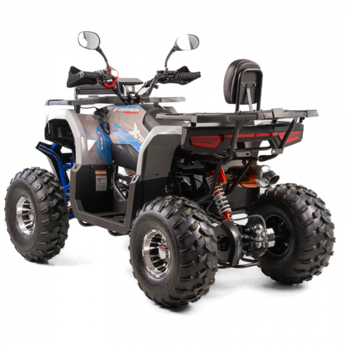 ATV XTR Pro Farmer 019, roti 8 inch, 150cc, 3+1 viteze, jante de aluminu, culoare gri/albastru [6]