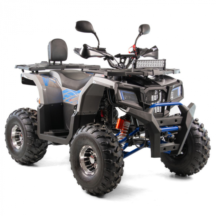 ATV XTR Pro Farmer 019, roti 8 inch, 150cc, 3+1 viteze, jante de aluminu, culoare gri albastru