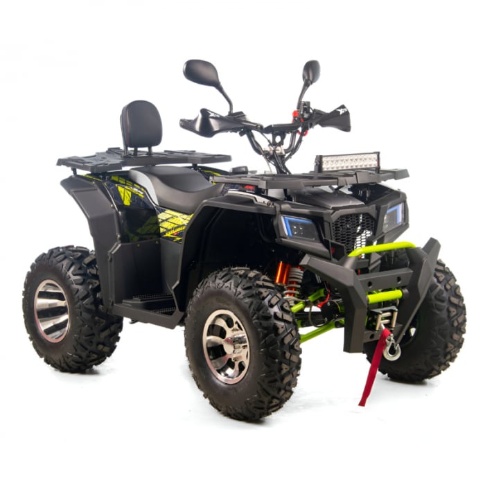 ATV XTR Pro Farmer 019, roti 10 inch, 250cc, 1+1 viteze, jante de aluminu, culoare negru verde