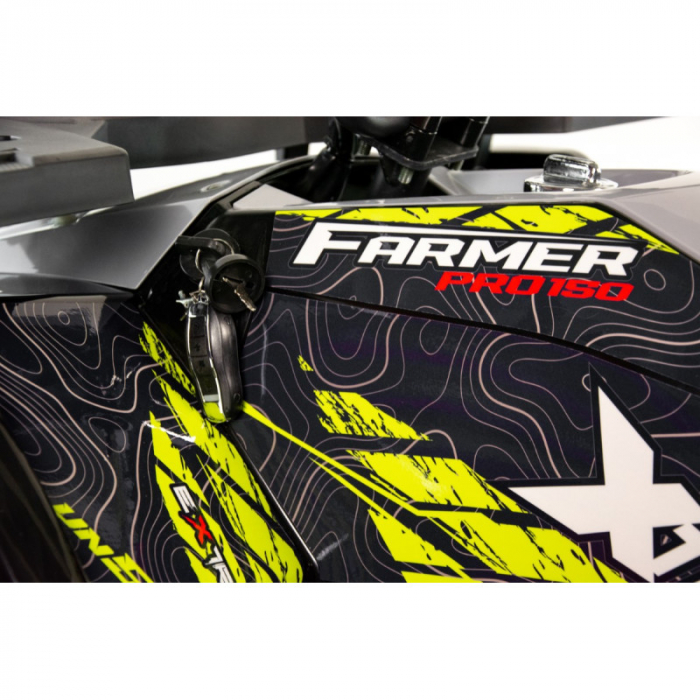 ATV XTR Pro Farmer 019, roti 8 inch, 150cc, 3+1 viteze, jante de aluminu, culoare negru/verde [20]