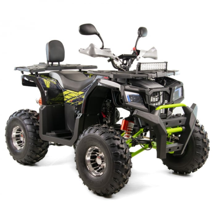 ATV XTR Pro Farmer 019, roti 8 inch, 150cc, 3+1 viteze, jante de aluminu, culoare negru verde