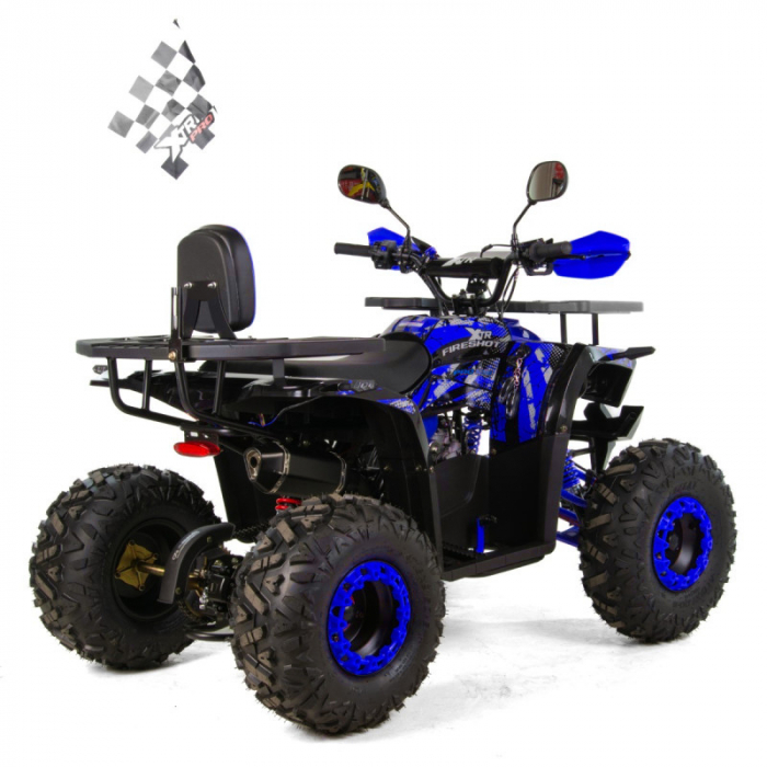 ATV XTR Pro FireShot 002, roti 8 inch, 125cc, 1+1 viteze, culoare negru/albastru [3]