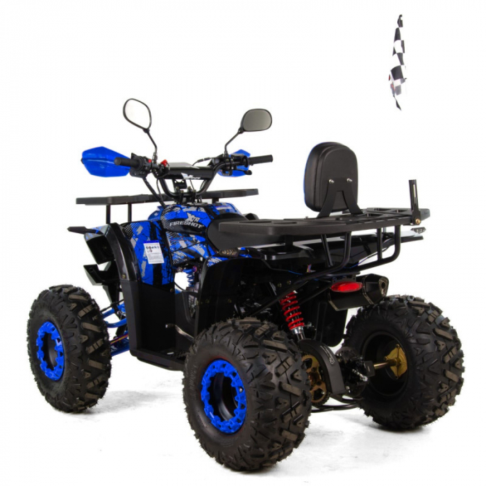 ATV XTR Pro FireShot 002, roti 8 inch, 125cc, 1+1 viteze, culoare negru/albastru [4]