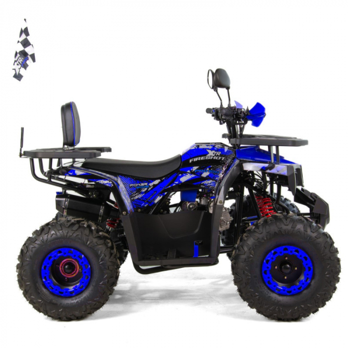 ATV XTR Pro FireShot 002, roti 8 inch, 125cc, 1+1 viteze, culoare negru/albastru [2]