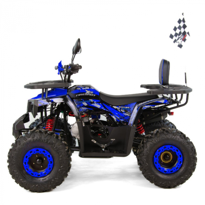ATV XTR Pro FireShot 002, roti 8 inch, 125cc, 1+1 viteze, culoare negru/albastru [5]