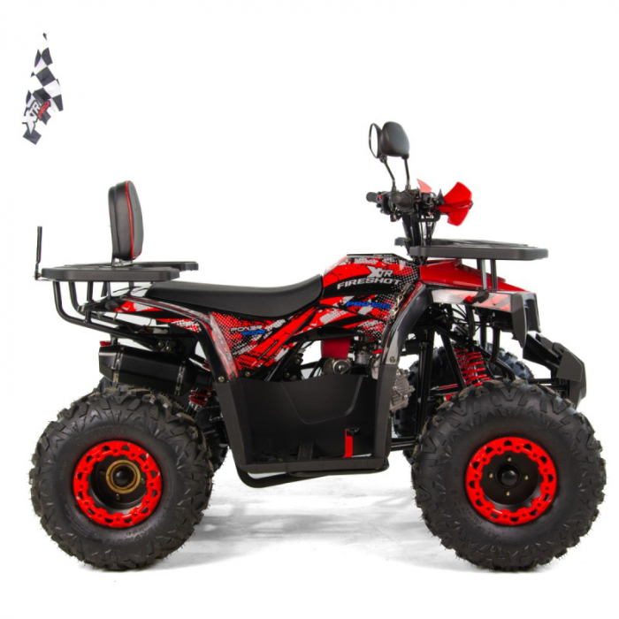 ATV XTR Pro FireShot 002, roti 8 inch, 125cc, 1+1 viteze, culoare negru/rosu [2]