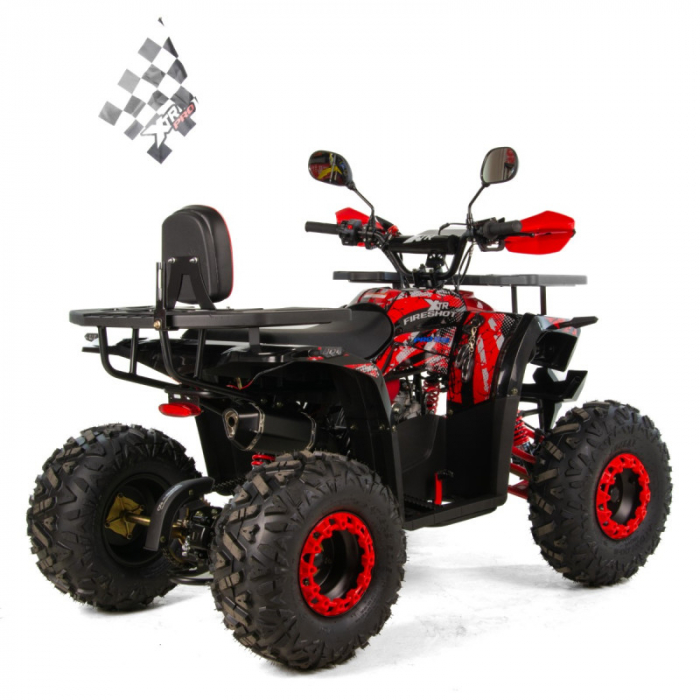ATV XTR Pro FireShot 002, roti 8 inch, 125cc, 1+1 viteze, culoare negru/rosu [3]