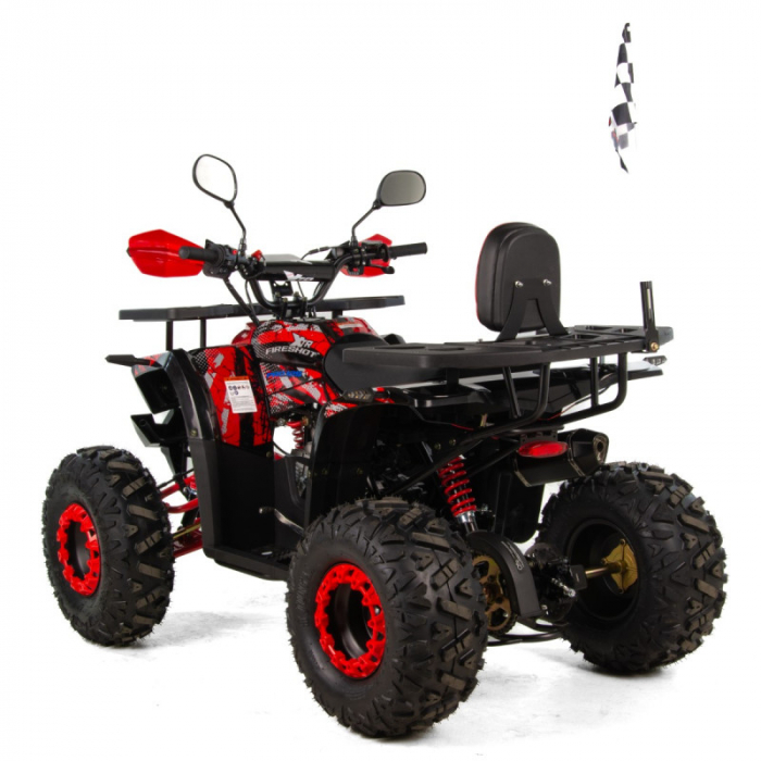 ATV XTR Pro FireShot 002, roti 8 inch, 125cc, 1+1 viteze, culoare negru/rosu [4]