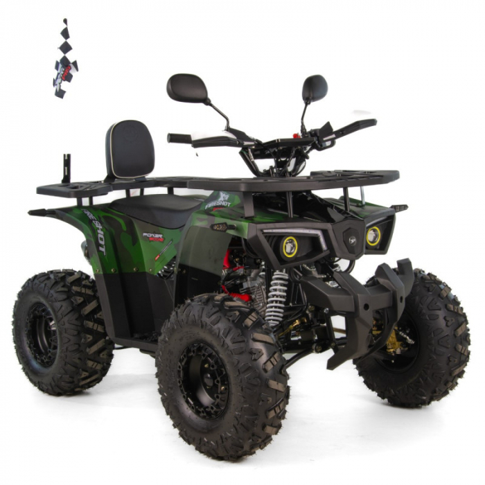 ATV XTR Pro FireShot 002, roti 8 inch, 125cc, 3+1 viteze, culoare verde camo