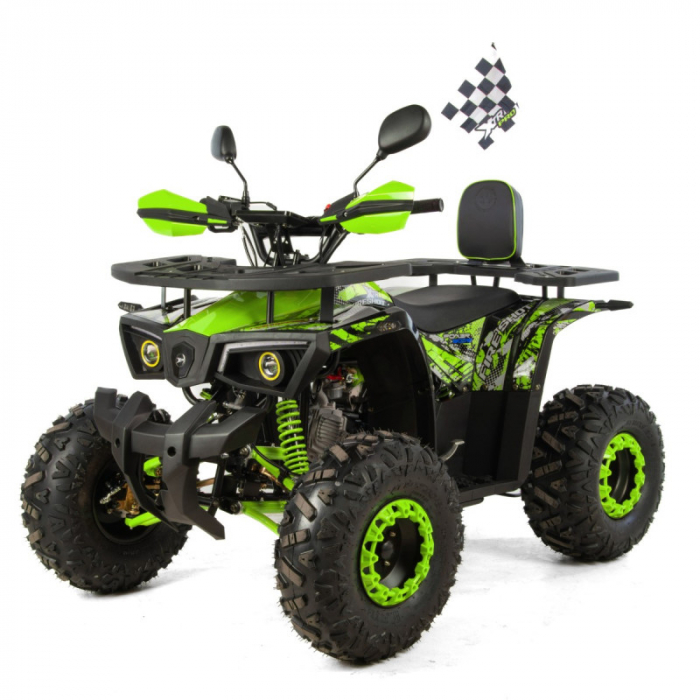 ATV XTR Pro FireShot 002, roti 8 inch, 125cc, 3+1 viteze, culoare negru lime