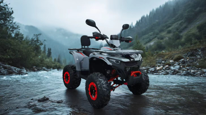 ATV XTR Pro Forest 125cc, 8 inch,  Semi-Automat 1+1, Pornire Electrica, Gri-Rosu [4]