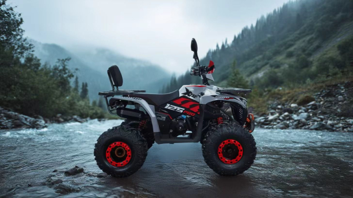 ATV XTR Pro Forest 125cc, 8 inch,  Semi-Automat 1+1, Pornire Electrica, Gri-Rosu [3]