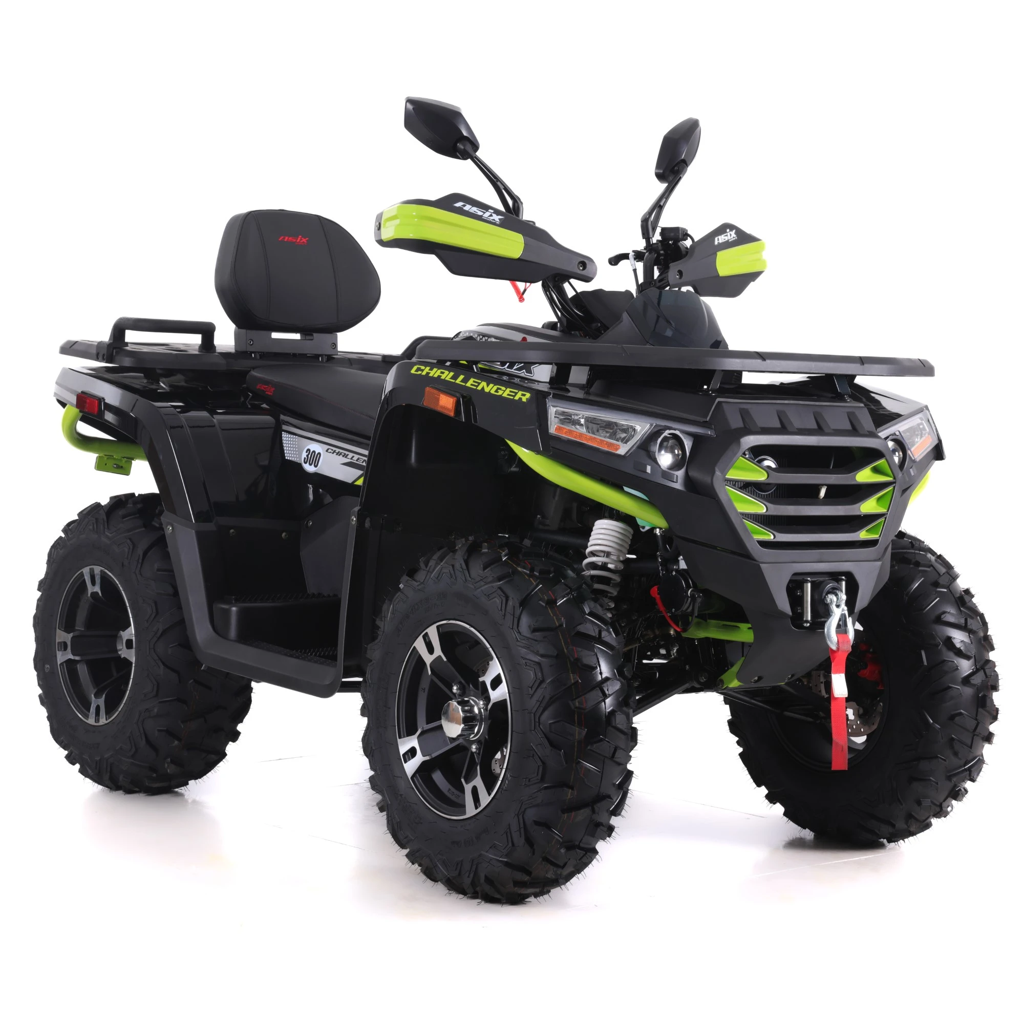 ATV Asix Challenger 300, roti 12 inch, 2+1 viteze, culoare negru verde, inregistrabil T3B