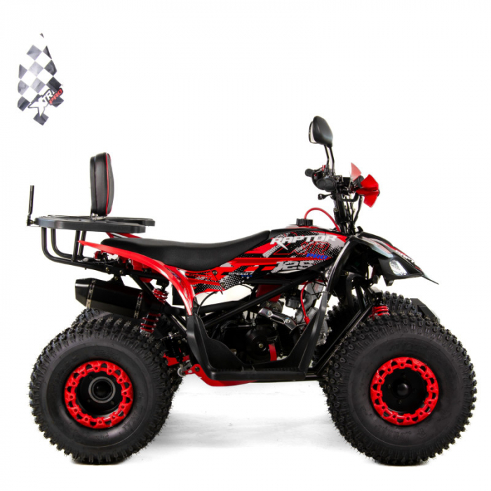 ATV XTR Pro Raptor 016, roti 8 inch, 125cc, 1+1 viteze, culoare negru/rosu [2]